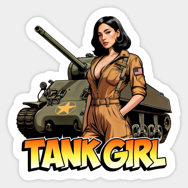 Tank Girl Sticker by Rawlifegraphic